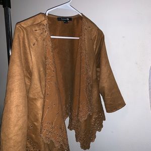 Brown Suede Cardigan (Forever 21)